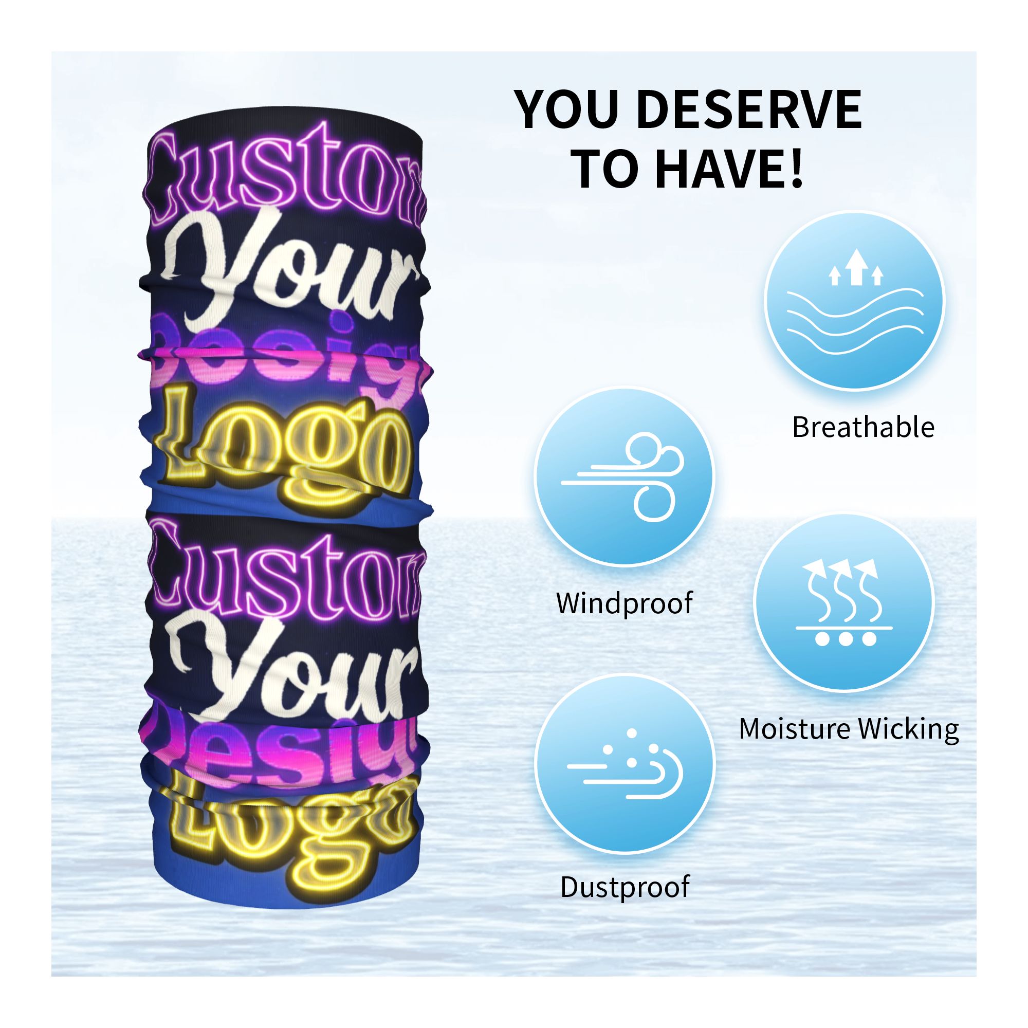 Custom Custom Your Design Logo - Neck Gaiter Face Cover recension och pris