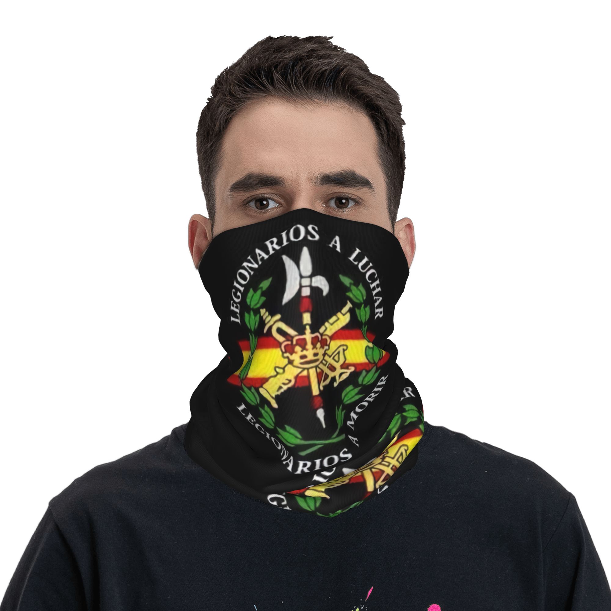 Custom Spanish Legion Bandana  - Neck Gaiter Face Cover recension och pris