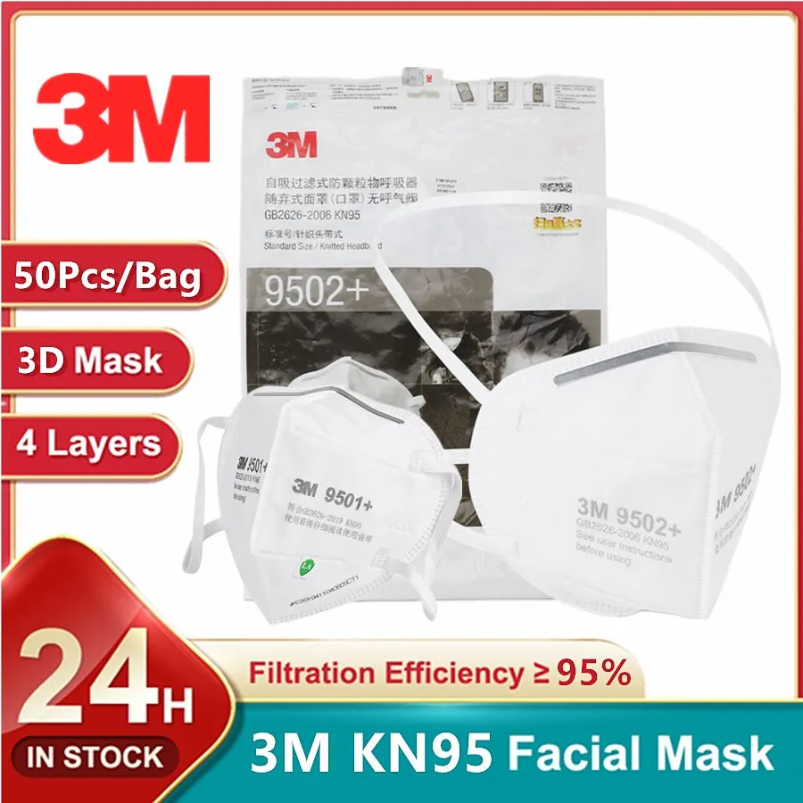 3M KN95 Face Mask 9501+/9502+  - 3M Mask 9502+ recension och pris