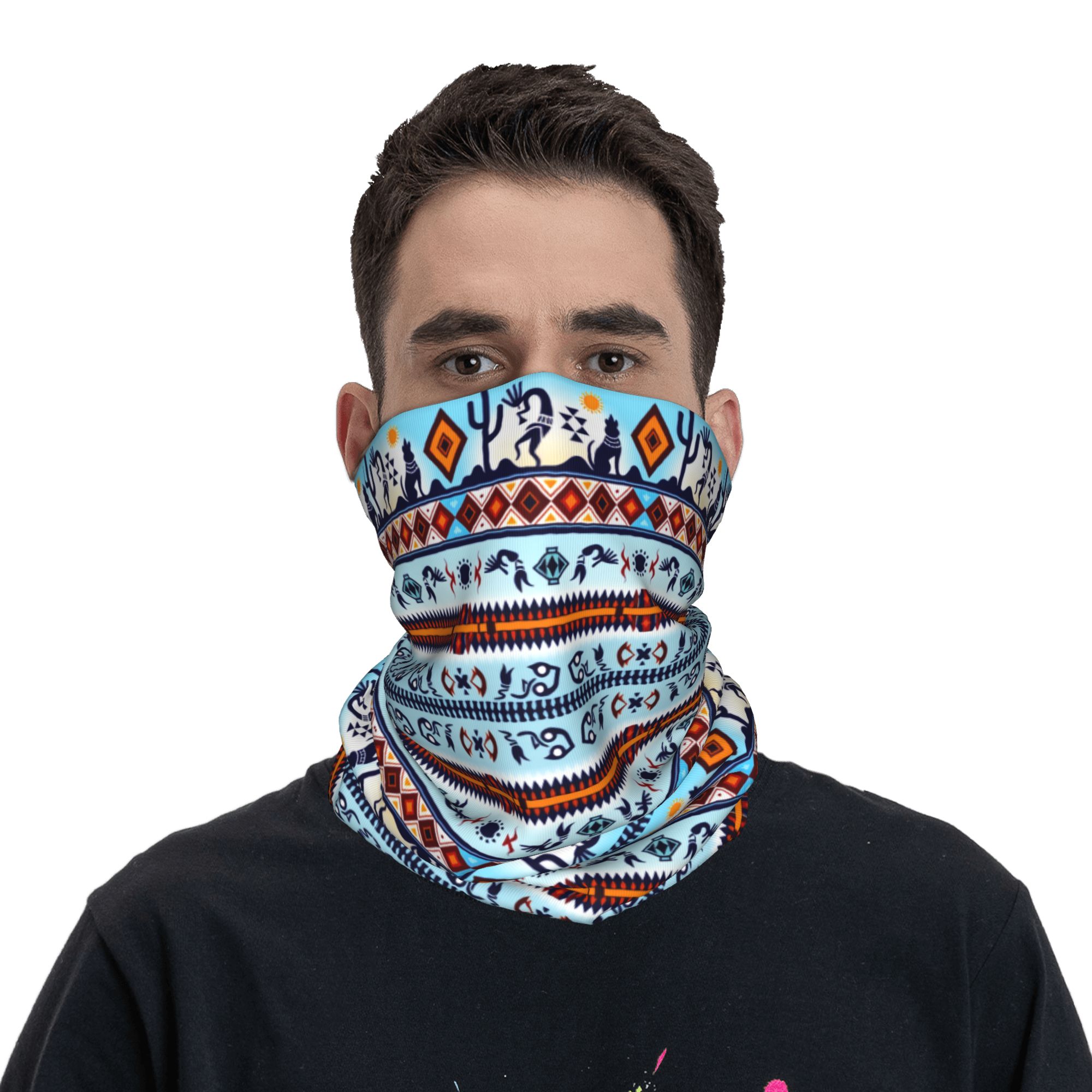 Custom Kokopelli Hohokam Treas - Neck Gaiter Face Cover recension och pris